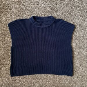 Frank & Eileen Montecito Vest Pure Italian Cotton, Marine Blue, Size Small